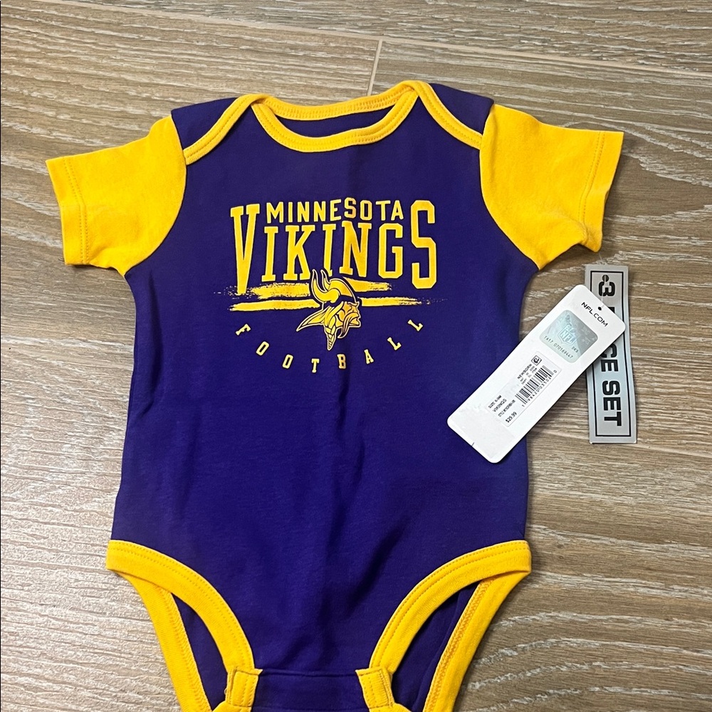 Minnesota Vikings Purple and Yellow Kids Bodysuit